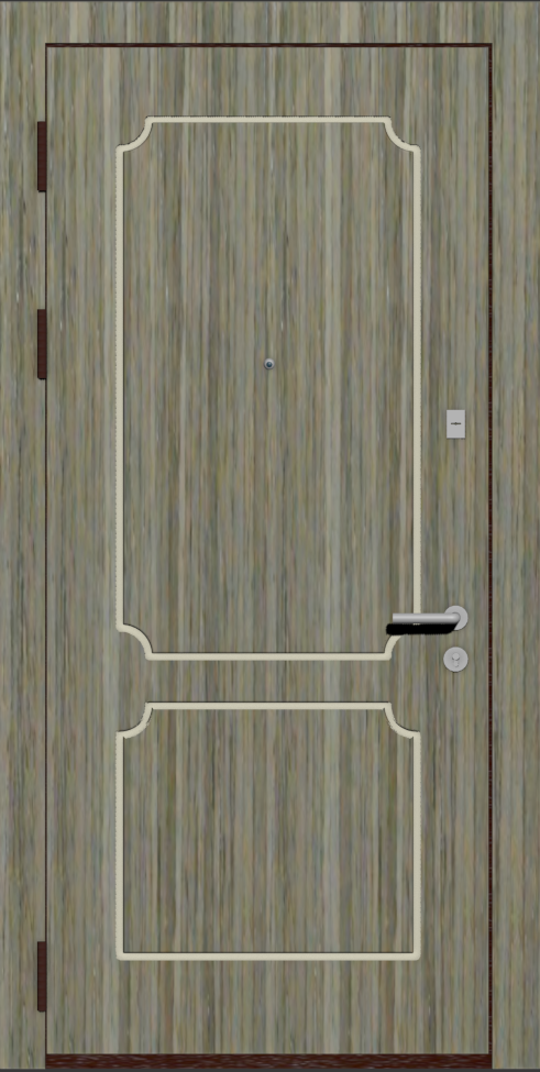 Надежная входная дверь с отделкой Шпон серый